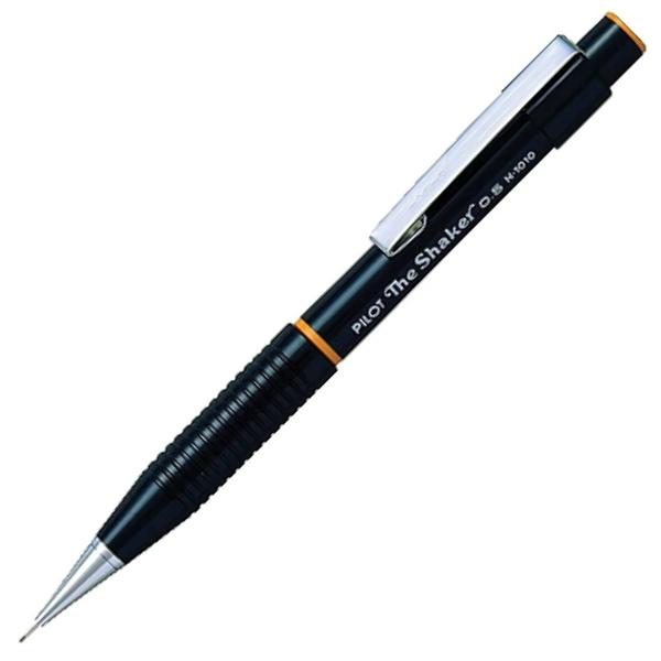 Agit&259;-l pentru a scoate mina afar&259; Pilot Shaker este un creion mecanic re&icirc;nc&259;rcabil cu un sistem ce sus&539;ine mina perfect integrat al&259;turi de sistemul Shaker Sistemul Shaker permite ac&539;ionarea minei fie prin scuturare fie prin sistemul clasic de ap&259;sare a butonului superiorPropriet&259;&539;iInstrument de scris ergonomic cu grip de cauciuc pentru un bun control &537;i confort &icirc;n scriereProdus 