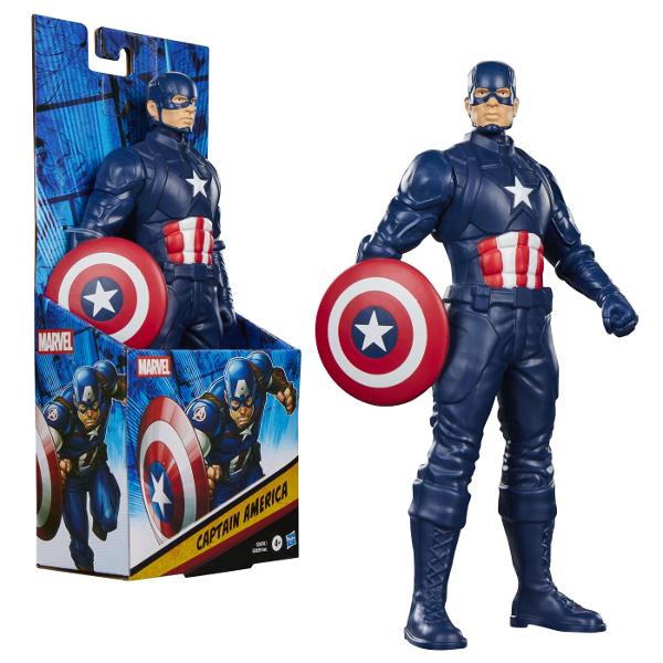 Figurina de actiune Marvel cu inaltimea de aproximativ 20 cm inspirata de indragitii supereroi din universul Marvel Designul detaliat si culorile specifice fiecarui personaj permit recrearea scenelor preferate si inventarea unor noi aventuri pline de actiune Figurina este potrivita pentru joaca de rol contribuind la dezvoltarea imaginatiei si creativitatii copiilor dar poate fi folosita si ca obiect de colectie Colectia poate include personaje precum Iron Man Spider-Man Hulk Captain 