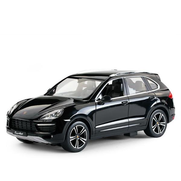 Copilul dumneavoastra se poate juca in voie cu masina cu telecomanda Porsche Cayenne Turbo scara 1 la 14 oferita de brandul international Rastar Nicio cursa nu este imposibil de castigat cu acesta masinuta replica oficiala cu licenta a modelului original construita cu mare atentie la detalii Masinuta are proportiile ideale pentru momente pline de distractie si amuzament avand dimensiunile in centimetri dupa cum urmeaza  346139122Masinuta functioneaza pe frecventa de 24GAlimentarea 