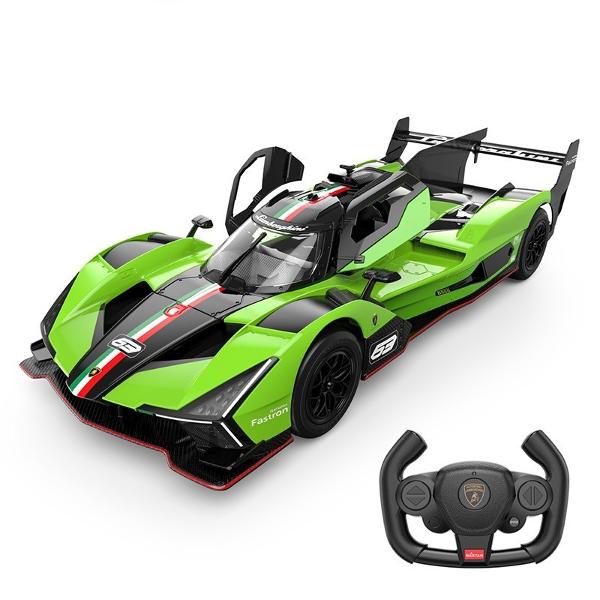 Copilul dumneavoastra se poate juca in voie cu masina cu telecomanda Lamborghini SC63 LMDH scara 1 la 14 oferita de brandul international Rastar Nicio cursa nu este imposibil de castigat cu acesta masinuta replica oficiala cu licenta a modelului original construita cu mare atentie la detalii Masinuta are proportiile ideale pentru momente pline de distractie si amuzament Masinuta functioneaza pe frecventa de 24GAlimentarea se face astfel  pentru masinuta sunt necesare 5 baterii tip AA  