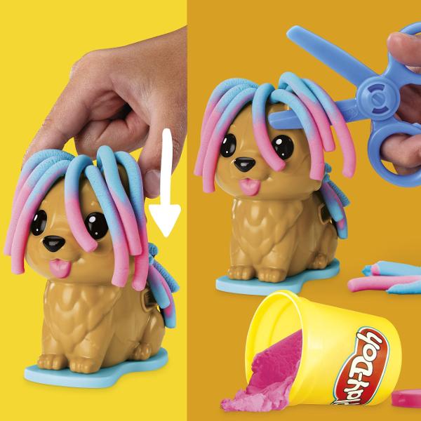 Setul Play-Doh Mini ofera copiilor o modalitate distractiva de a modela si crea diferite forme din plastilina Cu ajutorul presei si al accesoriilor incluse plastilina poate fi presata prin diverse sabloane pentru a obtine modele forme si decoratiuni variate Setul include 2 recipiente cu plastilina Play-Doh in culori diferite cu o cantitate totala de 113 g precum si accesorii pentru modelare si decupare Activitatea stimuleaza creativitatea imaginatia indemanarea si motricitatea fina 