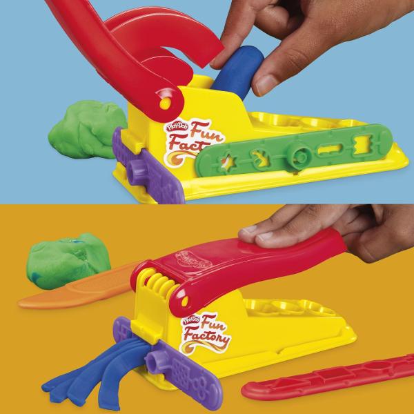 Setul Play-Doh Mini ofera copiilor o modalitate distractiva de a modela si crea diferite forme din plastilina Cu ajutorul presei si al accesoriilor incluse plastilina poate fi presata prin diverse sabloane pentru a obtine modele forme si decoratiuni variate Setul include 2 recipiente cu plastilina Play-Doh in culori diferite cu o cantitate totala de 113 g precum si accesorii pentru modelare si decupare Activitatea stimuleaza creativitatea imaginatia indemanarea si motricitatea fina 