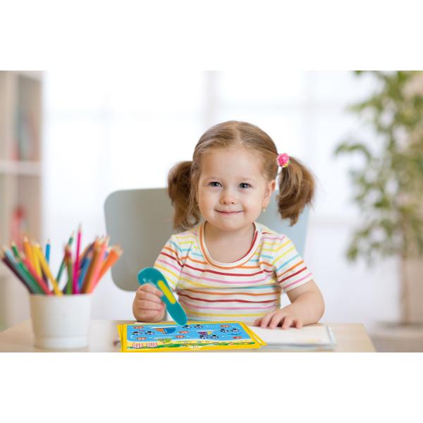 Agerino Enciclopedia Electronica cu Stilou este un joc educativ interactiv special conceput pentru copiii cu varsta intre 3 si 5 ani Prin activitati variate si ilustratii atractive cei mici pot descoperi concepte de baza intr-un mod simplu intuitiv si distractiv Enciclopedia include peste 500 de intrebari si 72 de activitati educative organizate pe mai multe teme potrivite educatiei prescolare Copiii pot invata si exersa notiuni legate de cantitati si dimensiuni culori si forme animale 