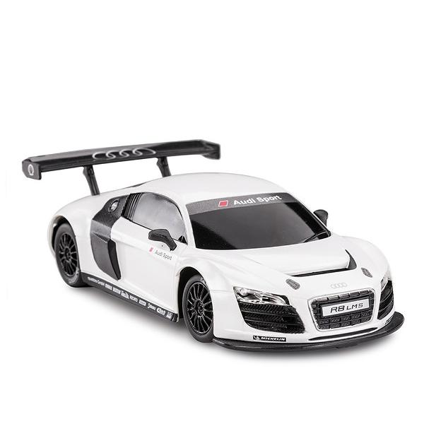 Copilul dumneavoastra se poate juca in voie cu masina cu telecomanda Audi R8 scara 1 la 24 oferita de brandul international Rastar Nicio cursa nu este imposibil de castigat cu acesta masinuta replica oficiala cu licenta a modelului original construita cu mare atentie la detalii Masinuta are proportiile ideale pentru momente pline de distractie si amuzament avand dimensiunile in centimetri dupa cum urmeaza  178683Masinuta functioneaza pe frecventa de 24GAlimentarea se face astfel  