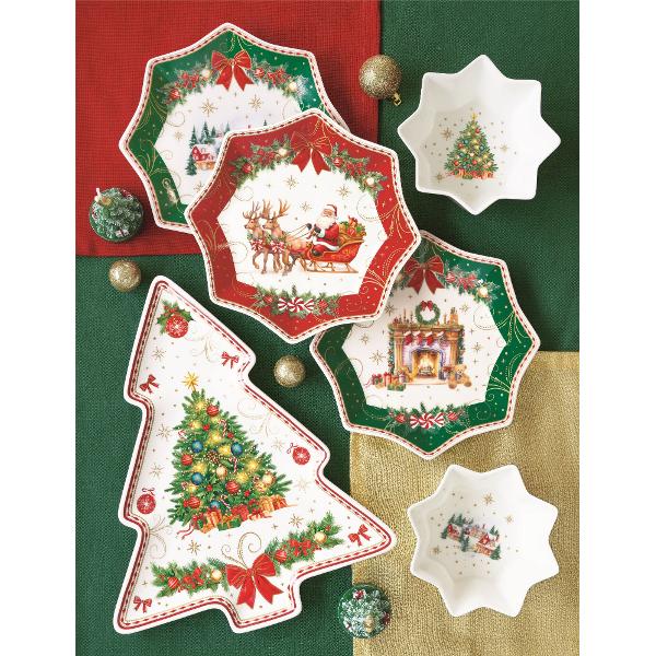 Adaug&259; un plus de elegan&539;&259; &537;i magie mesei de s&259;rb&259;toare cu setul de 4 boluri din por&539;elan Easy Life colec&539;ia Christmas Heritage o combina&539;ie fermec&259;toare de rafinament utilitate &537;i design festiv inspirat&259; de tradi&539;iile Cr&259;ciunuluiRealizate din por&539;elan alb cele patru boluri impresioneaz&259; prin forma lor 