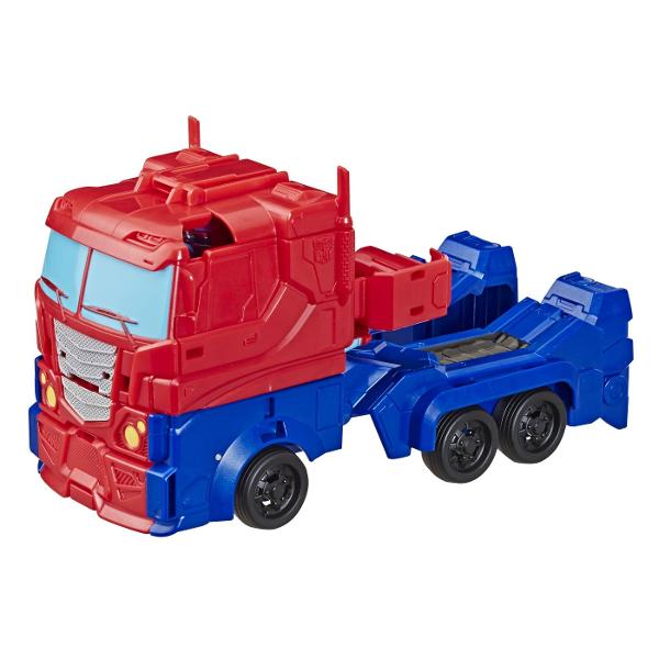 Descopera universul spectaculos Transformers cu robotul convertibil 2 in 1 de la Hasbro o jucarie de actiune care le permite copiilor sa transforme un robot intr-un vehicul si invers Inspirata din celebra serie Transformers figurina are un design detaliat cu elemente mecanice si articulatii mobile fiind ideala pentru recrearea confruntarilor dintre Autoboti si Decepticoni Transformarea se realizeaza manual in doar 6 pasi oferind o experienta interactiva care stimuleaza imaginatia 