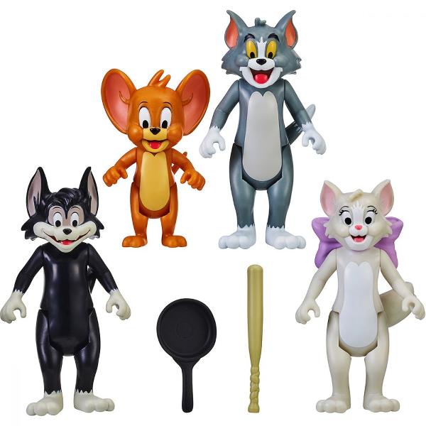  Brand Tom and JerryCuloare MulticolorPentru Baieti FeteVarsta 3 - 4 ani 4 - 5 ani 5 - 6 ani 6 - 7 ani 7 - 8 aniGTIN 630996144589 Recreeaza cateva dintre scenele tale preferate din filmul Tom and JerryPachetul contine- 4x figurine Tom Jerry Toots Butch- 2x 