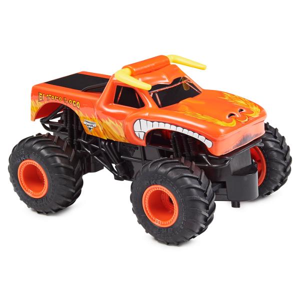 Monster Jam El Toro Loco RC Dezlantuiti fiara pentru a efectua cascadorii epice accidente nebune si salturi spectaculoase Dispunand de o frecventa de 24 GHz este chiar mai usor sa gazduiti propriul dvs raliu Monster Jam cu prietenii Cu o raza de pana la 75 metri Acesta masinuta poate descoperi si arunca orice in calea ei Nimic nu o va opri din dominarea circuitului Monster Jam &Icircn mod autentic aceasta masinuta cu radiocomanda El Toro Loco la scara 124 vine cu anvelopele 