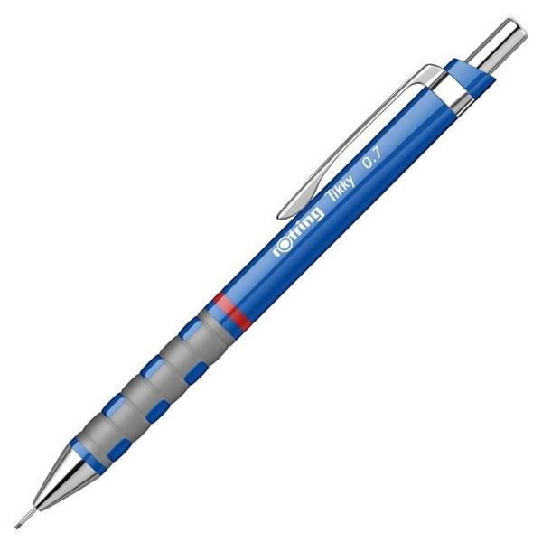 Cu designul sau clasic Rotring Tikky este creionul mecanic ideal pentru birouri si salile de clasa Forma ergonomica a acestui creion mecanic confera o pozitie confortabila in mana utilizatorului Butonul agatatoarea si varful sunt confectionate din metal de cea mai buna calitate fapt ce asigura o buna rezistenta in timp