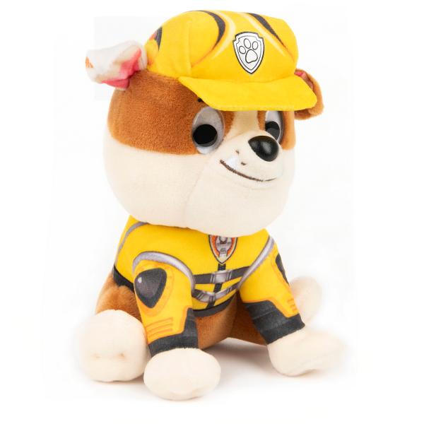 Catelusii curajosi de la Paw Patrol sub forma de animale de plus dragute de la marca GUND sunt gata sa salveze situatia Jucaria de plus Rubble de 15 cm poarta o uniforma tipica Paw Patrol El este un partener excelent pentru fiecare fan Paw Patrol Materialul de plus are o suprafata lavabila si este potrivit pentru copiii de la varsta de un an