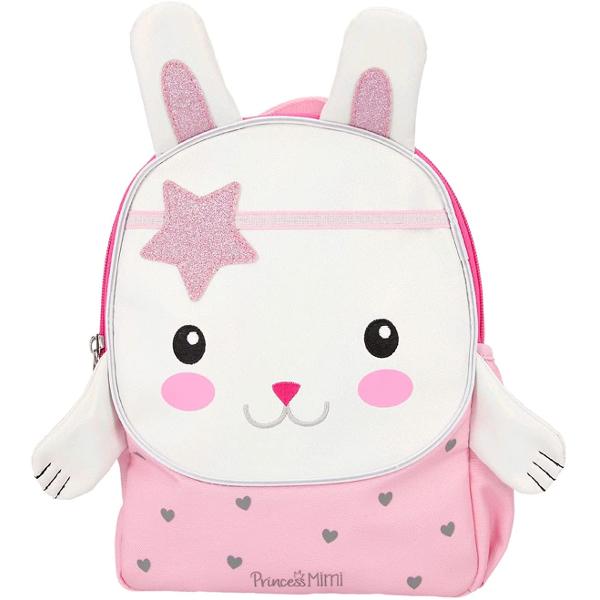 Rucsac pentru gradinita pentru feteDesign Printesa Mimi - Rabbit NellyCompartiment principal mare compartiment ascuns în spatele fe&539;ei buzunar lateral bretele de um&259;r c&259;ptu&537;ite si reglabileDecorat cu inimioare &537;i elemente cu 