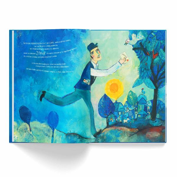 Orice este posibil când î&539;i permi&539;i s&259; viseziCe înv&259;&539;&259;m din C&259;l&259;torie pe un norPovestea fascinant&259; pentru copii se bazeaz&259; pe una dintre cele mai durabile picturi ale artistului Marc Chagall „Mirii de la Turnul Eiffel”Aceast&259; carte spune povestea unui po&537;ta&537; pe nume Zephyr care locuie&537;te într-un mic sat albastru 