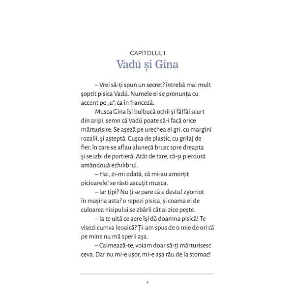 A mai fost cineva în &539;ara vacilor fericite Noi cunoa&537;tem o pisic&259; &537;i o musc&259; simpatice foc care se pot l&259;uda cu a&537;a isprav&259;Pisica Vadú &537;i musca Gina sunt dou&259; prietene mai pu&539;in obi&537;nuite Musca î&537;i aminte&537;te bine ziua când pisica i-a cru&539;at via&539;a Iar dac&259; o pisic&259; nu te omoar&259; înseamn&259; c&259; te face o musc&259; mai puternic&259;Devenite 