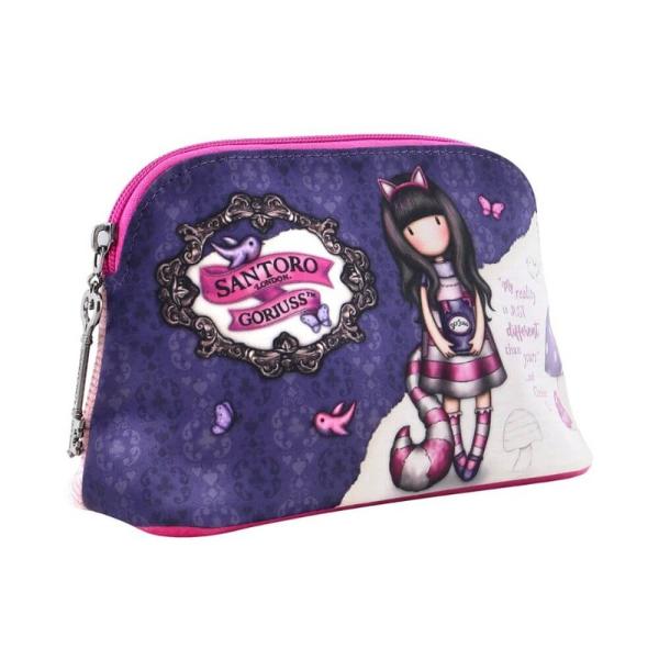 Geanta mare accesorii Gorjuss Cheshire CatGeanta mare accesorii Gorjuss Cheshire Cat este varianta cea mai practica de a-ti pastra cele mai importante accesorii cu tine oriunde ai merge Acest pouch este foarte incapator si este perfect pentru a-ti pastra ustensilele pentru hobby-uri sau pentru pastrarea cosmeticelor acasaGeanta mare accesorii Gorjuss Cheshire Cat este eleganta si incapatoareMaterial poliester poliuretan si bumbacInchidere prin fermoarLogo 