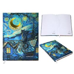 Bloc notes Van Gogh inspirat din Noapte Instelata 21x145 cm 80 file 0215060