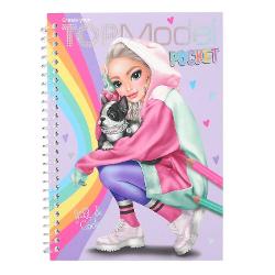 Modele cool Intr-un format la Indemana Cartea de colorat TOPModel Pocket cu o coperta stralucitoare si stralucitoare are 120 de pagini cu figurine model care pot fi aranjate cu imaginatie si culori Inclus 1 foaie de autocolante cu accesorii la moda