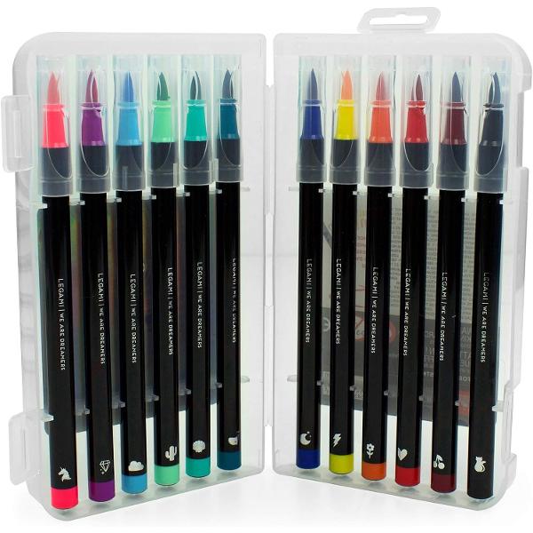 Set cu 12 markere tip pensula Legami BUMA0001