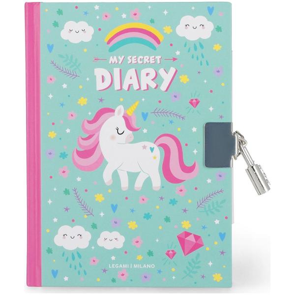 Jurnal cu lacat My Secret Diary - Unicorn Legami DIA0011Dimensiune 16x11x2 cm