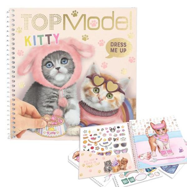 În cartea de autocolante TOPModel Dress me up Kitty totul este despre iubitele noastre lpisicute 24 de pagini ilustrate color &537;i 11 coli pline cu autocolante Cu legare practic&259; în spiral&259;