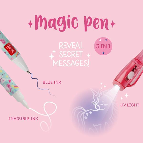 Pix cu cerneala invizibila Magic Pen Unicorn Legami MIN0001