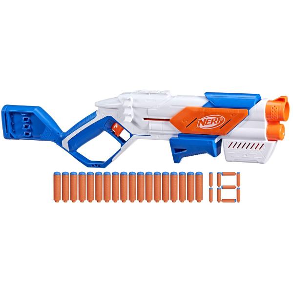 Marca Nerf iti imbunatateste jocul cu sageti de inalta performanta Nerf N Series si sageti Nerf N1 Ai abilitatile ca un luptator Nerf acum ai blasterul si sagetile pentru a castiga un avantaj superior in jocul in interior si in aer liber De la creatorii sagetii cu spuma marca Nerf dezlantuie urmatoarea evolutie in sablare cu sageti cu spuma cu sagetile Nerf N Series N1 oferind PRECIZItIE VITEZa si DISTANta EXTREME Blasterul de sageti Nerf N Series Strikeback ofera o actiune puternica de 