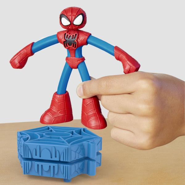 Potriviti imaginatia copiilor cu aceasta figura de actiune Play-Doh Marvel Figura de actiune flexibila de 10 si accesoriile Play-Doh le permit copiilor sa joace povesti epice Imagineaza-ti ca te lupti cu raufacatorii cu instrumente grozave si 2 cutii de compus de modelare Acest kit Play-Doh este excelent pentru cadouri pentru copii pentru fanii figurilor super-eroi activitatilor de arta si mestesuguri si jocului senzorial Acest pachet contine personajul Spider Man