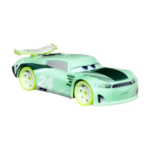 Pregateste-te pentru cursele nocturne Starul Disney Pixar Cars Lightning McQueen echipa sa si alti prieteni din Cupa Piston sunt pregatiti pentru o noua cursa Fiecare vehicul metalic are o culoare care straluceste in intuneric oferind o noua experienta de joc de curse Copiii pot colecta vehiculele si seturile de joaca ale seriei pentru mai multe povesti pline de actiune Cadou ideal pentru fanii masinii de la 3 ani in sus Fiecare se vinde separat in functie de disponibilitate Culorile 