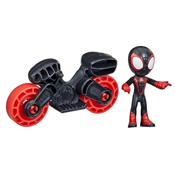 Este timpul Spidey Aceste jucarii Spidey and His Amazing Friends vin cu o silueta si o motocicleta pentru o joaca plina de actiune Silueta de 25 inci poate merge cu adevarat cu bicicleta astfel incat prescolarii isi pot imagina ca se vor ajuta cu echipa Spidey Cu aceste seturi de figurine si vehicule Marvel prescolare distractia este la o plimbare distanta Aceste seturi de jucarii Spidey sunt cadouri grozave de sarbatori sau de ziua de nastere pentru copiii de la 3 ani in sus care iubesc 