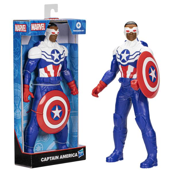 Cu figurinele de actiune Marvel de 24 cm de la Hasbro copiii isi pot imagina actiunea si aventurile Universului Marvel ca super-eroul lor preferat Dispunand de un design clasic si mai multe puncte de articulatie pentru distractie deplina copiii se pot preface ca au propriile lor aventuri Marvel captivante si pline de actiune Acest pachet contine personajul Captain America