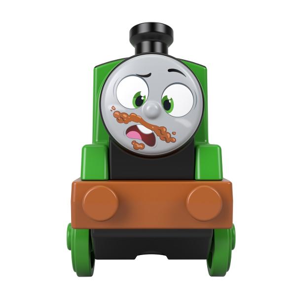 Copiii pot crea nenumarate aventuri pe Insula Sodor din Thomas the Train All Engines Go cu aceste tobogane din plastic de la Fisher-Price Fiecare roller coaster se bazeaza pe un personaj preferat din serie Fiecare personaj se vinde separat si in functie de disponibilitate Compatibil cu toate seturile Thomas the Train Seturile vandute separat si in functie de disponibilitate Acest pachet contine personajul Percy
