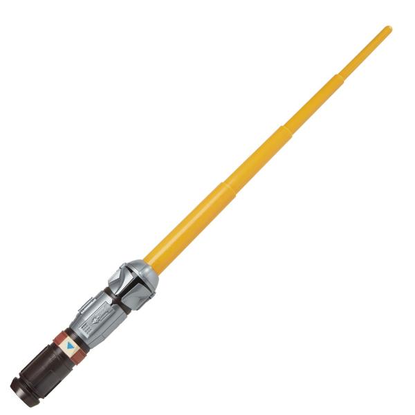 Sabia de jucarie Star Wars va atrage fanii povestilor fantastice Potrivit pentru copiii care iubesc saga Star Wars Scufundati-va in lumea fanteziei cu o sabie droid din plastic de inalta calitate Jucati o poveste celebra sau veniti cu propriile povesti extra-planetare Aranjeaza o adevarata batalie de galaxii si castiga Jucaria poate fi stransa si desfacuta Realizat foarte realist - un maner alb cu o imagine de personaj si o sabie colorata Jocul cu sabia Star Wars promoveaza abilitatile 