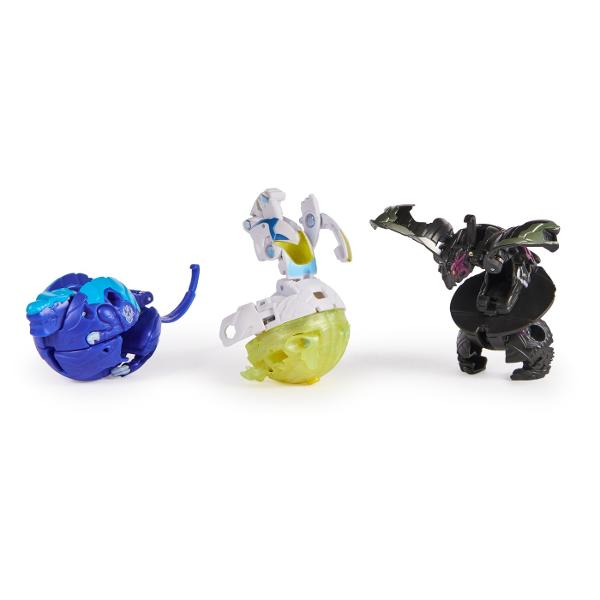 Acest set include 1 Bakugan Atac Special prin Rotire si 2 bile Bakugan de baza plus carti de joc pentru a intra in actiune Foloseste cardul de lansare si cordonul de lansare incluse pentru a activa Bakugan-ul rotitor Combina-ti Bakugan-ul cu ajutorul sistemului de legare a bilelor in mai multe parti Pur si simplu prinde partea de sus a personajului de partea de jos sisau inelul armei Atac Special si pregateste-te de lupta Cu cat colectionezi mai multe cu atat mai multe vei putea 