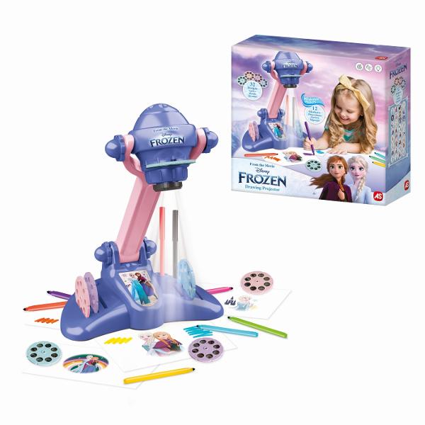 Proiector de Pictura Frozen Deseneaza alaturi de personajele tale preferate Acest proiector magic ii ajuta pe cei mici sa invete sa deseneze intr-un mod distractiv si creativ Alege un sablon Frozen proiecteaza imaginea pe hartie si urmeaza conturul pentru a crea propriile opere de arta Perfect pentru dezvoltarea abilitatilor artistice a coordonarii si a increderii in sine Ideal pentru micii fani Frozen care iubesc sa deseneze si sa coloreze Setul contine 4 discuri de proiectie 12 
