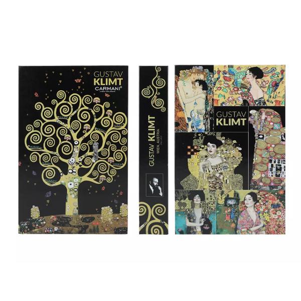Cutia pentru bijuterii „Klimt – Pomul vietii” de 27x17x45 cm este un obiect elegant &537;i rafinat inspirat de celebra lucrare a lui Gustav Klimt – „Tree” Cu un design sofisticat ce reflect&259; stilul unic Art Nouveau al lui Klimt 