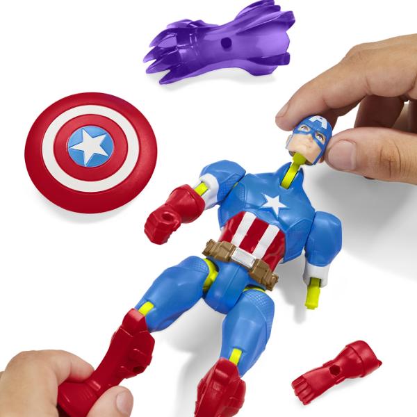 Chiar si cel mai puternic supererou are nevoie uneori de o mana&hellip picior pumn sau accesoriu de ajutor Figurinele de colectie Marvel MixMashers sunt formate din piese care se pot dezasambla si apoi combina pentru a crea figurine unice personalizate Cu 16 puncte de conectare jucariile MixMashers de 12 cm dispun de conectori universali pentru compatibilitate si durabilitate in intreaga gama Vrei sa combini si mai multe puteri Colectioneaza accesoriile incluse si piesele de putere 