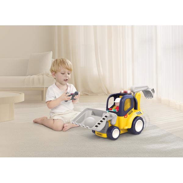 Sa ne distram cu camionul de constructie cu telecomanda de la hola Dispune de 2 moduri de redare mod telecomanda si mod auto Utilizati telecomanda cu 2 butoane pentru a va deplasa inainte a intoarce si a merge inapoi Camionul are parti articulate in miscare si sunete realiste pentru ore intregi de distractie Camion cu scara extensibila si rotativa permite reglarea lungimii inaltimii si directiei scarii prin rotirea rotii Jucaria include echipamente de stingere a incendiilor precum un 