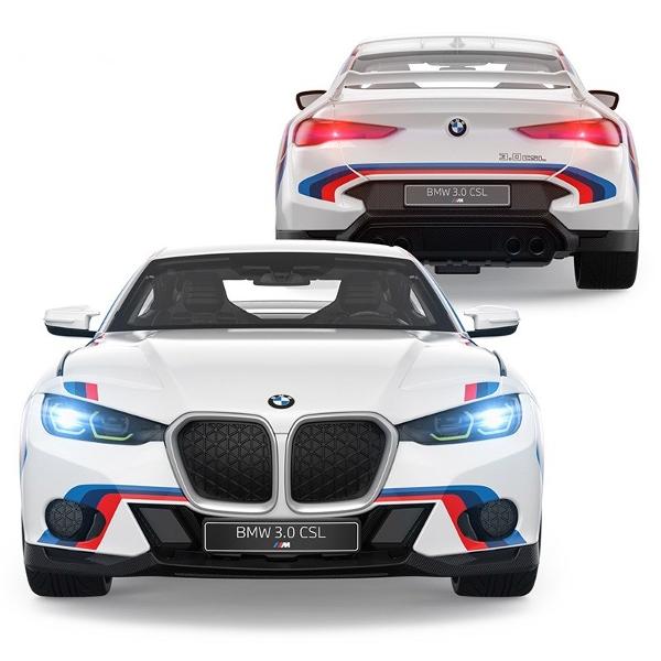 Copilul dumneavoastra se poate juca in voie cu masina cu telecomanda BMW 3 0 CSL scara 1 la 14 oferita de brandul international Rastar Nicio cursa nu este imposibil de castigat cu acesta masinuta replica oficiala cu licenta a modelului original construita cu mare atentie la detalii Masinuta are proportiile ideale pentru momente pline de distractie si amuzamentMasinuta functioneaza pe frecventa de 24GAlimentarea se face astfel  pentru masinuta sunt necesare 5 baterii tip AA  iar pentru 