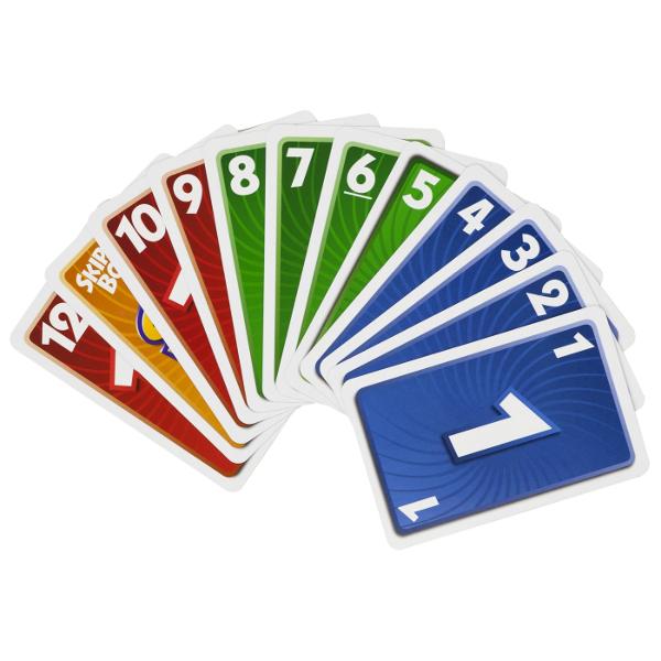 Skip-Bo este cel mai bun joc de carti de secventiere de la creatorii UNO Jucatorii folosesc abilitatile si strategia pentru a crea stive de carti crescatoare numerotate secvential 234 pana cand nu mai au de jucat Odata ce fiecare primeste propriul stoc personal de carti jocul incepe prin a extrage dintr-o gramada centrala si a construi pana la patru teancuri Cartile &bdquosalbatice&rdquo Skip-Bo descompun situatiile statice si pot fi jucate ca orice numar Foloseste aceste carti 