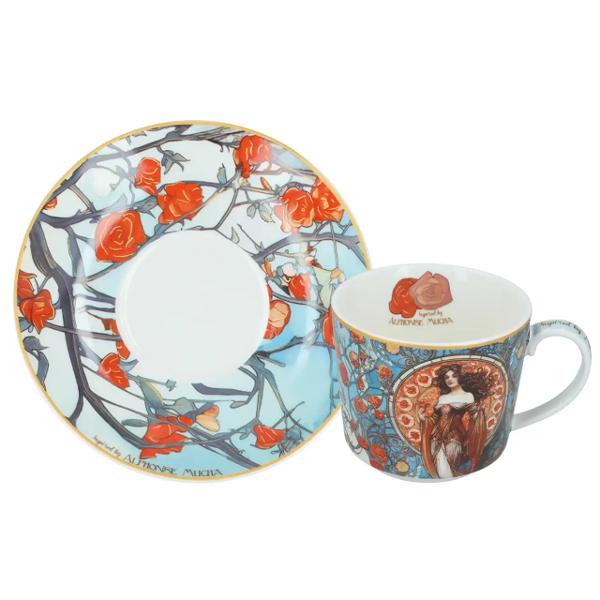 Cea&537;c&259; din por&539;elan – Mucha Inspira&539;ie din picturile artistului 230 mlSavureaz&259; b&259;utura preferat&259; cu un strop de elegan&539;&259; Art Nouveau Aceast&259; cea&537;c&259; din por&539;elan este decorat&259; cu un design inspirat de operele inconfundabile ale lui Alphonse Mucha 