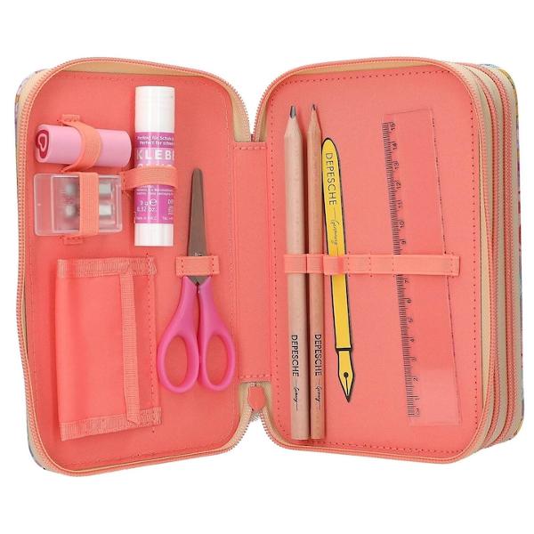 Penar echipat cu 3 compartimente cu breloc TOPModel Girl Power 113283