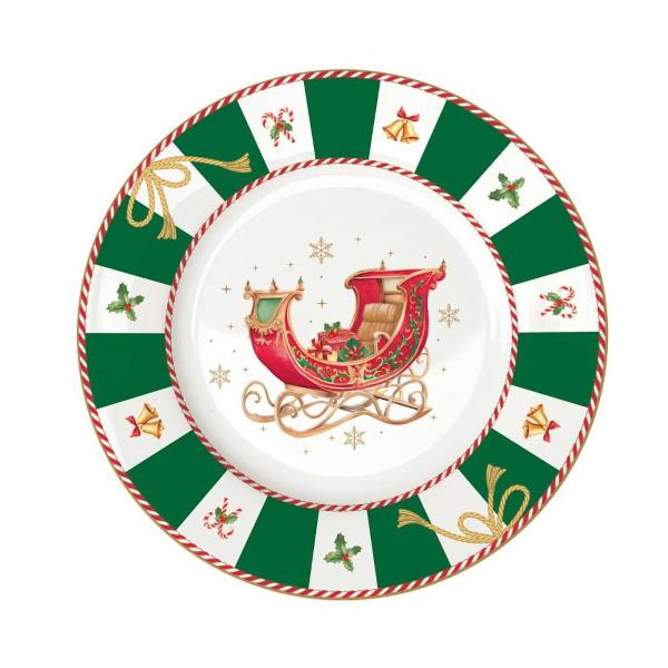 Completeaz&259; mesele festive cu acest set de 4 farfurii din por&539;elan fin parte din colec&539;ia Christmas Tale de la Easy Life Farfuriile realizate din por&539;elan alb de înalt&259; calitate sunt decorate cu detalii 