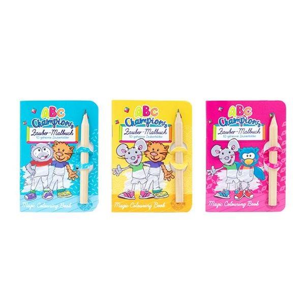 Distrac&539;ia este garantat&259; cu aceast&259; mini carte de colorat magic&259; Pur &537;i simplu desena&539;i u&537;or peste paginile de colorat magice albe cu creionul inclus iar modele minunate vor ap&259;rea ca prin magieCon&539;inut 10 pagini cu imagini magiceDisponibil&259; în 3 culori diferite Pretul afisat este per bucata Nu se poate alege culoarea se livreaza in functie de disponibilitatea din 