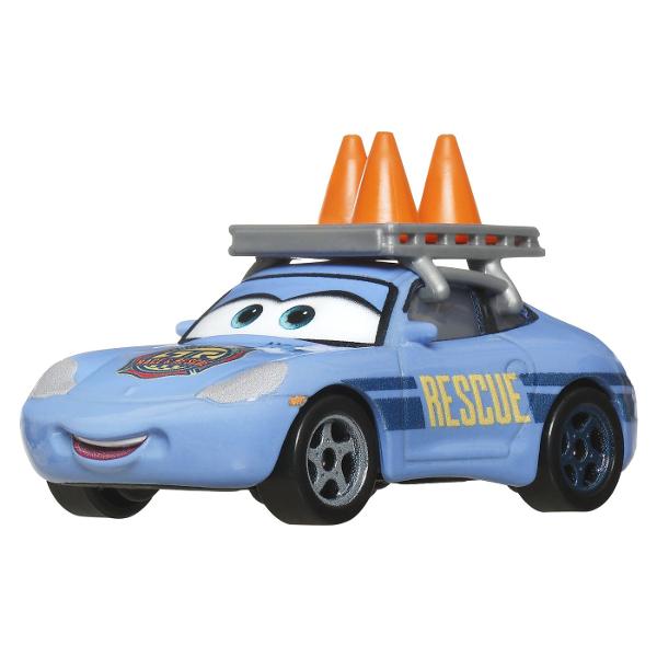 Acesta masinuta este realizata foarte in detaliu cu o culoare impecabila deci nu poate lipsi din colectia ta Joaca cu acest model ne ajuta sa retraim scenele favorite din filmul Cars de la Disney Pixar Masinuta este construita la o scara de 1 la 55 cu o dimensiune aproximativa de 9-10cm Este construita din metal si are si parti din plastic Intra in universul Cars3 o lume plina de aventuri automobilistice Acest pachet contine personajul Sally