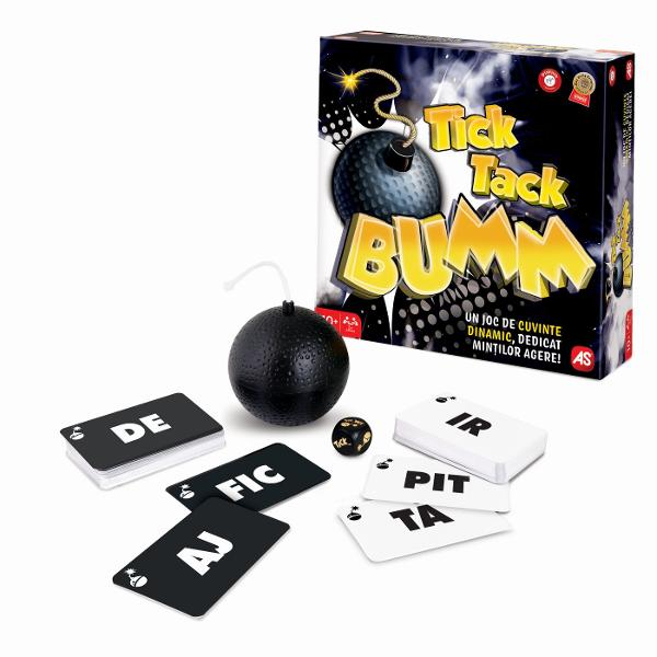 Arunca zarul pentru a vedea unde in cuvant trebuie folosite literele de pe carte Activeaza bomba extrage o carte si gandeste rapid un cuvant care sa contina toate literele tinand cont de regula stabilita de zar Da bomba urmatorului jucator care va trebui sa gaseasca un cuvant diferit cu aceleasi litere Scapa de bomba inainte sa explodeze in mainile tale Atentie timpul exploziei este aleator deci bomba poate exploda in orice moment Numar jucatori 2 Varsta recomandata 10 ani Durata 