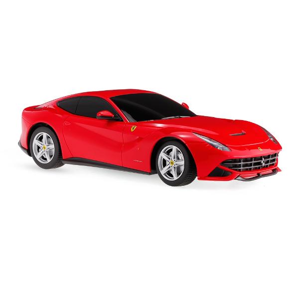 Copilul dumneavoastra se poate juca in voie cu masina cu telecomanda Ferrari F12 scara 1 la 18 oferita de brandul international Rastar Nicio cursa nu este imposibil de castigat cu acesta masinuta replica oficiala cu licenta a modelului original construita cu mare atentie la detalii Masinuta are proportiile ideale pentru momente pline de distractie si amuzament avand dimensiunile in centimetri dupa cum urmeaza  2551167 Masinuta functioneaza pe frecventa de 24GAlimentarea se face 