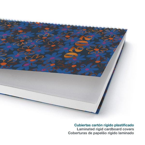 Agenda cu spira Miquelrius Activa 117x182 mm datata saptamanal Daisies Natura MR38528