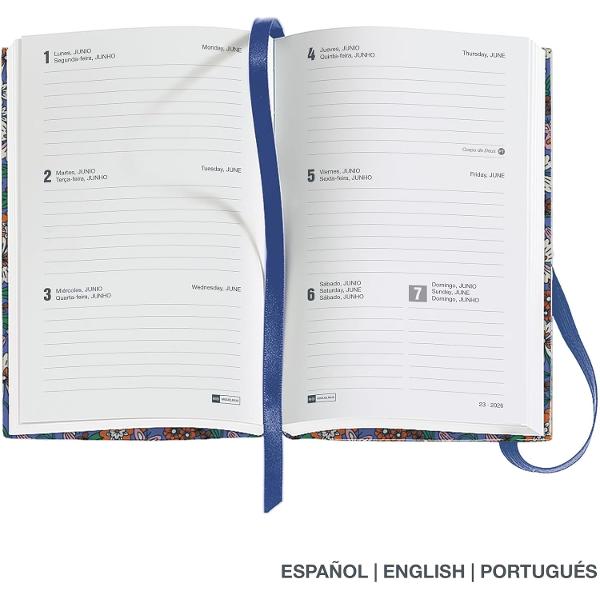 Agenda Miquelrius Passport 90x140 mm datata saptamanal Blooming Natura MR31298