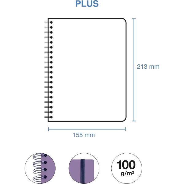 Agenda cu spira Miquelrius Plus 160x218 mm datata saptamanal Floral Duality Marf MR34573