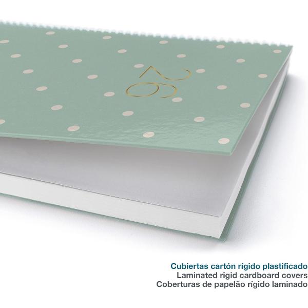 Agenda cu spira Miquelriua Caddy 80x120 mm datata zilnic Polka Dots MR39162&nbsp;