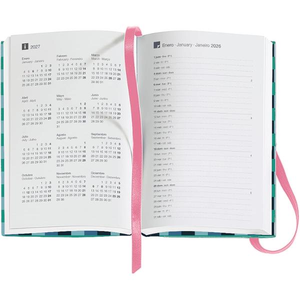 Agenda Miquelrius Passport 90x140 mm datata zilnic Colour Block Graphic MR31283